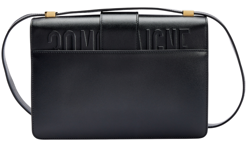 Сумка Dior 30 Montaigne Bag in Black Calfskin 0367 фото