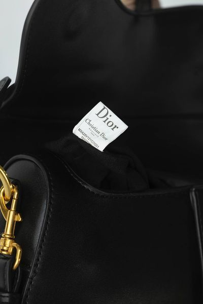 Сумка Dior Saddle Bag with Strap in Black Ultra Matte Calfskin 0376 фото