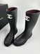 Резиновые сапоги Chanel Rubber Rain Boots in Black with White CC Logo Premium 36 ch020 фото 2
