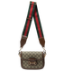 Сумка Gucci Horsebit 1955 Small Shoulder Bag in Beige and Dark Brown GG Supreme Canvas/Gold-Toned Hardware 0555 фото 2