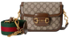 Сумка Gucci Horsebit 1955 Small Shoulder Bag in Beige and Dark Brown GG Supreme Canvas/Gold-Toned Hardware 0555 фото 1