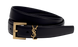 Ремень Saint Laurent Cassandre Belt in Black Leather/Gold Buckle 66119 фото 1