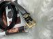 Ремень Saint Laurent Cassandre Belt in Black Leather/Gold Buckle 66119 фото 3