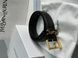 Ремень Saint Laurent Cassandre Belt in Black Leather/Gold Buckle 66119 фото 2