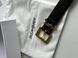 Ремень Saint Laurent Cassandre Belt in Black Leather/Gold Buckle 66119 фото 5