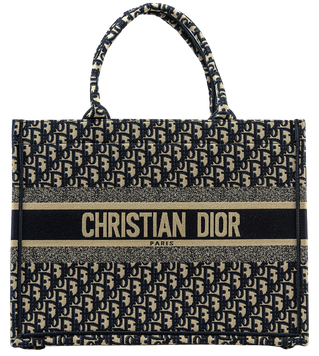 Сумка Dior Large Book Tote Ecru and Blue Dior Oblique Embroidery 0219 фото