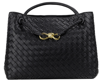 Сумка Bottega Veneta Andiamo Intrecciato Medium Leather Bag Black 99631 фото
