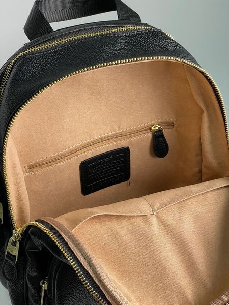 Рюкзак Coach Mini Court Black Pebbled Leather Shoulder Backpack Bag 99200 фото