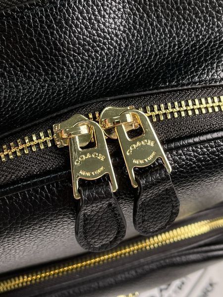 Рюкзак Coach Mini Court Black Pebbled Leather Shoulder Backpack Bag 99200 фото