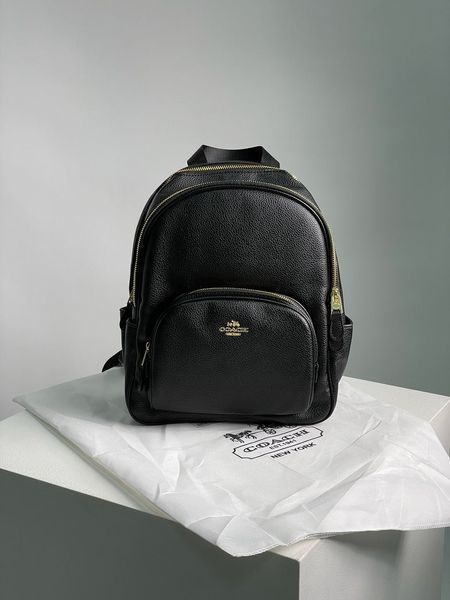 Рюкзак Coach Mini Court Black Pebbled Leather Shoulder Backpack Bag 99200 фото