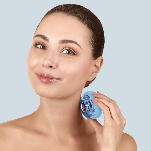 Звуковий масажер для обличчя та тіла Geske Sonic Cool&Warm Face and Body Massager 9in1 Aquamarine 0274 фото