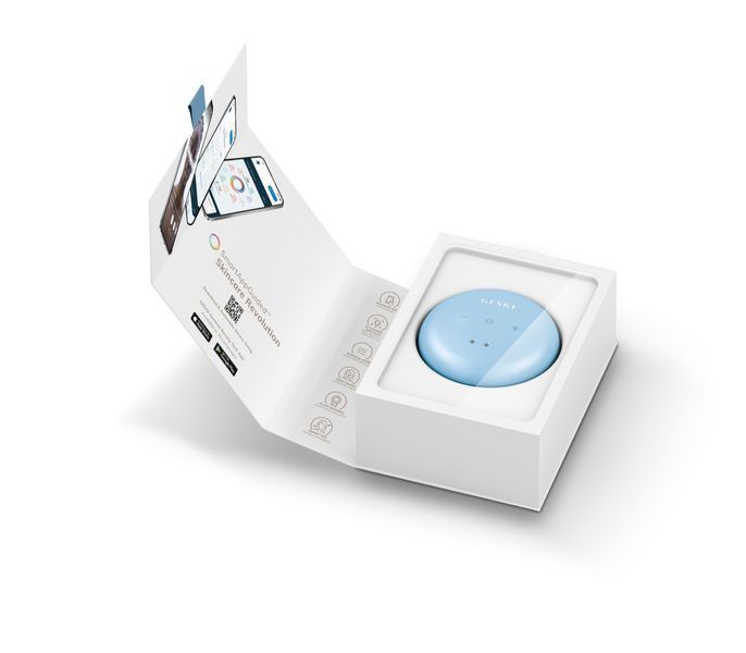 Звуковий масажер для обличчя та тіла Geske Sonic Cool&Warm Face and Body Massager 9in1 Aquamarine 0274 фото