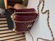 Сумка Chanel Mini Perfect Fit Flap Bag in Burgundy Quilted Leather with Gold-Tone Hardware Premium 0307 фото 4