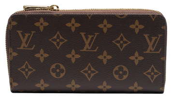 Гаманець Louis Vuitton Zippy Vertical Wallet Brown Canvas Leather 88143 фото
