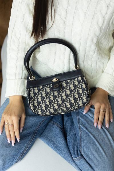 Сумка Dior Small Key Bag in Blue Dior Oblique Jacquard 0384 фото