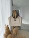 Сумка Miu Miu Ivy Canvas and Leather Large Tote Bag in Beige/Brandy 239 фото 4