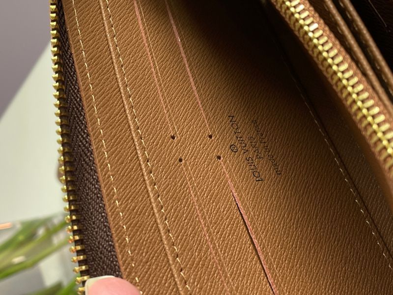 Кошелек Louis Vuitton Zippy Vertical Wallet Brown Canvas Leather 88143 фото