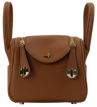 Сумка Hermes Mini Lindy 20 in Gold Leather/Gold Hardware 0519 фото
