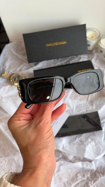 Сонцезахисні окуляри Balenciaga BB0096S 001 Dynasty Rectangle Sunglasses Black 422 фото