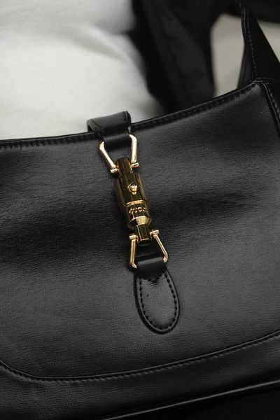 Cумка Gucci Jackie 1961 Medium Bag in Black Leather/Gold Hardware 0305 фото