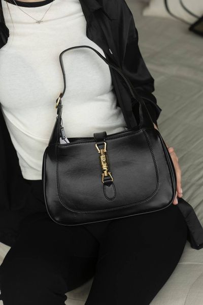 Cумка Gucci Jackie 1961 Medium Bag in Black Leather/Gold Hardware 0305 фото