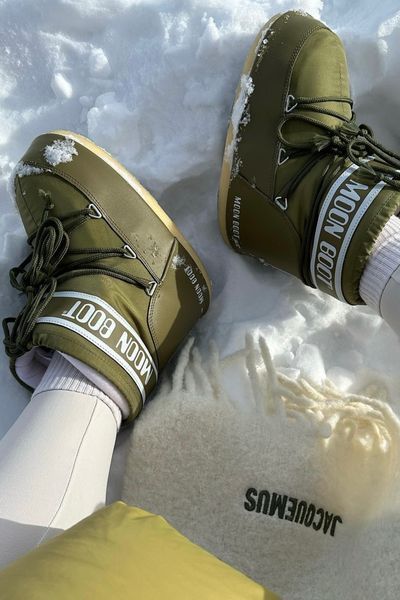 Жіночі снігоходи Moon Boot Icon Low Nylon Khaki 35-38 mb002 фото