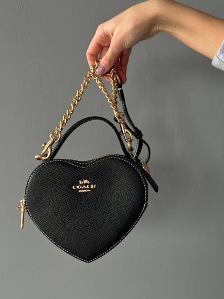 Сумка Coach Valentine's Heart Crossbody Bag Black 99709 фото