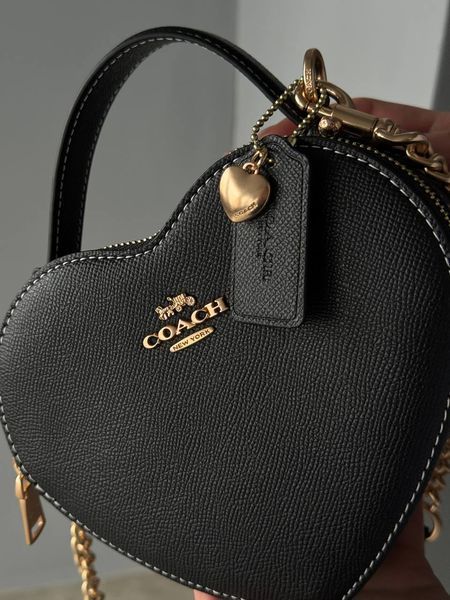 Сумка Coach Valentine's Heart Crossbody Bag Black 99709 фото