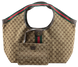 Cумка Gucci Giglio Large Tote Bag in Beige and Dark Brown GG Canvas 0414 фото 2