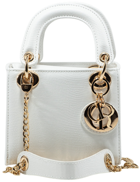 Сумка Christian Dior Mini Lady Dior Bag in White Lizard Leather 0364 фото