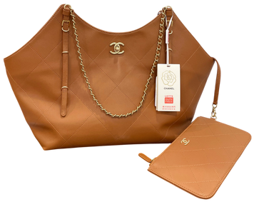 Сумка Chanel Maxi Shopping Bag in Camel Calfskin 54361 фото