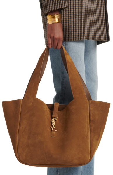 Сумка Saint Laurent Le 5 &Agrave; 7 Bea Suede Tote Bag Golden Leaf 261025 фото