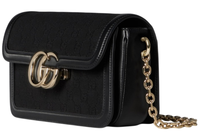 Cумка Gucci Go Small Shoulder Bag in Black GG Canvas 05030 фото