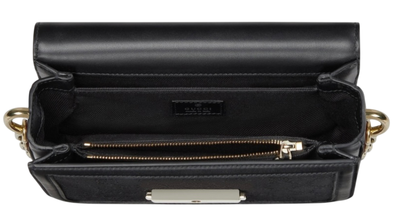 Cумка Gucci Go Small Shoulder Bag in Black GG Canvas 05030 фото